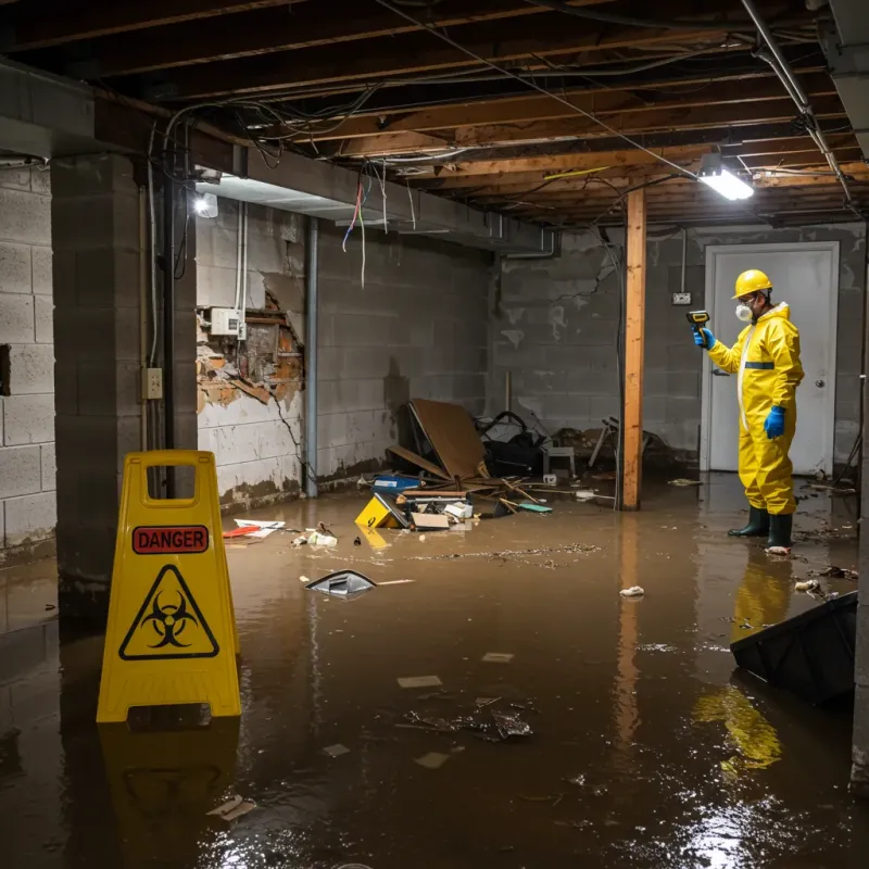 Flooded Basement Electrical Hazard in Pembroke, NH Property